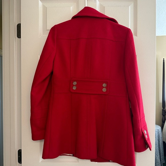 J.Crew Red Wool Pea Coat – Size 4 - Picture 5 of 6